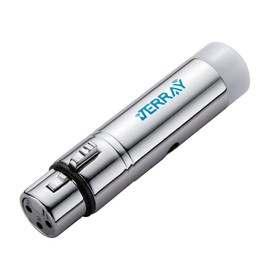 JERRAY DMX512 Wireless 1Pcs Female Receiver XLR 2.4G LED Lighting for Stage PAR Party Light Lighting Control Silver