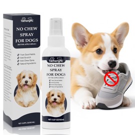 TachengMC No Chew Spray for Dogs, 150 ml Bitter Apple Deterrent Spray to Stop Chewing, Licking and Biting on Furniture, Shoes and Plants, Alcohol-Free Puppy Training Aid for Indoor and Outdoor Use
