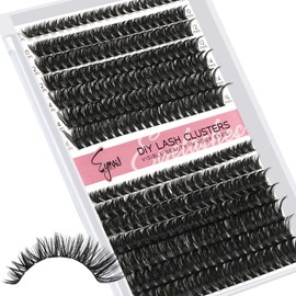 EYEVIS Lash Clusters Wispy 280PCS Eyelash Clusters 60D 80D Lashes Clusters D Curl Lash Cluster 8-16mm Lashes Natural look Volume DIY Individual Lashes for Beginners (60D+80D-D,8-16mm)
