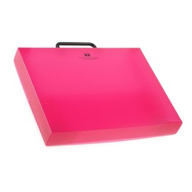 エトランジェディコスタリカ ブリーフケース A4 透明PP ピンク TBC-A4-70