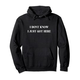 I Dont Know I Just Got Here, funny memes, meme Pullover Hoodie