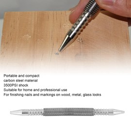 Perforadora de Clavos de Doble Cabeza de Acero Al Carbono con Resorte para Clavos para Madera, Metal Y Vidrio para el Hogar