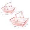 2pcs Shopping Basket Little Basket with Handle Fall Mini Shopping