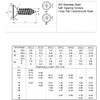 500X NUZAMAS 6G*25 304 Stainless Steel Self-Tapping Screws Cross Flat