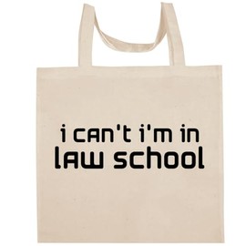 Shirt Me Up I Can't I'm In Law School - Fun Aesthetic Reusable Cotton Canvas Tote Bag