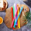 200 PCS Jumbo Smoothie Straws,Colorful Disposable Plastic Large Wide-mouthed Milkshake