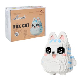 Larcele 1682 Pieces Micro Building Blocks Toy Kit, Mini Bricks Building Blocks Set KLJM-07 Reusable (Fox Cat)