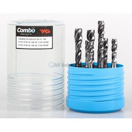 YG1 TG836SET8 | 3 Flute Spiral HSS-Ex TiCN Coated Combo Tap Set