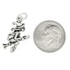 LGU Sterling Silver Oxidized 3D Witch Flying on a Broom