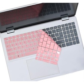 Yuomik Silicone Keyboard Cover Skin Protector Compatible for Dell 16/16 Plus DC16250 DC16251 DB16250 DB16255 DB06250, Inspiron 16 5640 5645, Dell 15 Laptop DC15250 DC15255 (Not for DA16250) (Pink)