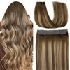 VINBAO Invisible Wire Hair Extensions, 85g 22in Balayage Fish Line