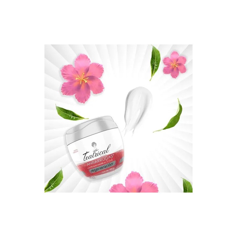 Crema Facial Teatrical Células Madre Anti Arrugas 400 Gr
