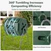 S AFSTAR Composter Tumbler Outdoor, 42-Gal Dual Chamber Tumbling Composter