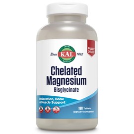 KAL Chelated Magnesium Bisglycinate, Magnesium Supplement for Relaxation, Bone Health, Nerve  Muscle Function Support, High Absorption, Gentle...     