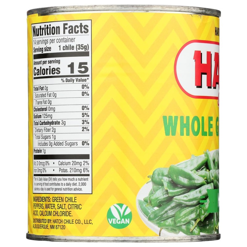 Hatch Chili Company Hatch Whole Green Chilies, 27-Ounce (Pack of