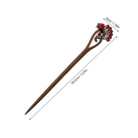 BIUDECO Elegant Sandalwood Hair Stick Bun Maker Retro Wooden Hair Pins Hair Fork for Buns for Parties Weddings Daily Use
