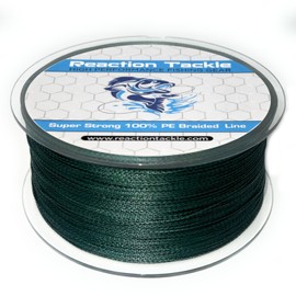 Reaction Tackle Braided Fishing Line Moss Green 100LB 150yd