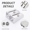 Pack of 5 Pencil Sharpeners with Double Hole Sharpener, Pencil