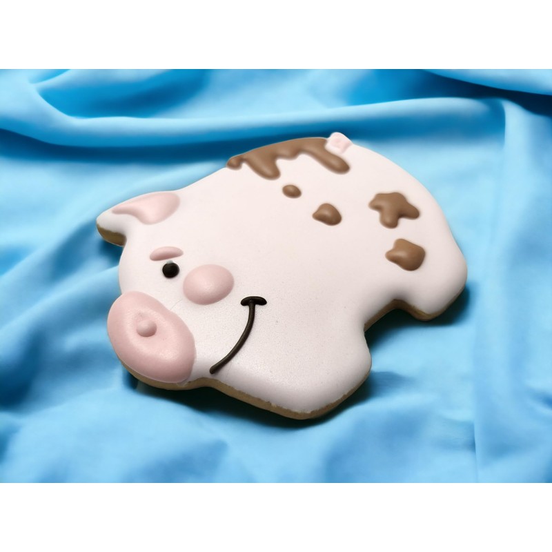 JOKUMO Cute Pig Cookie Cutter 4” Large Animal Shape Cookie