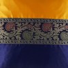 GULAAL ART Blue & Yellow 18x18 Satin Silk Throw Pillow