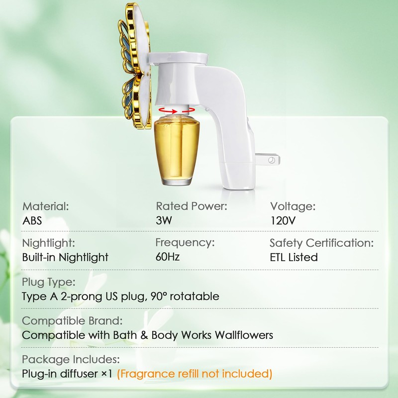 Hohean Wall Fragrance Plug in Compatible with Bath and Body
