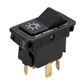 WMPHE Headlamp Switch Headlight Switch Compatible with IHC International Replacement for 1661234C1 1661234C2 1661234C3 8941K535 3 Position 5 Pin Headlight Rocker Switch, Black, BEKG11