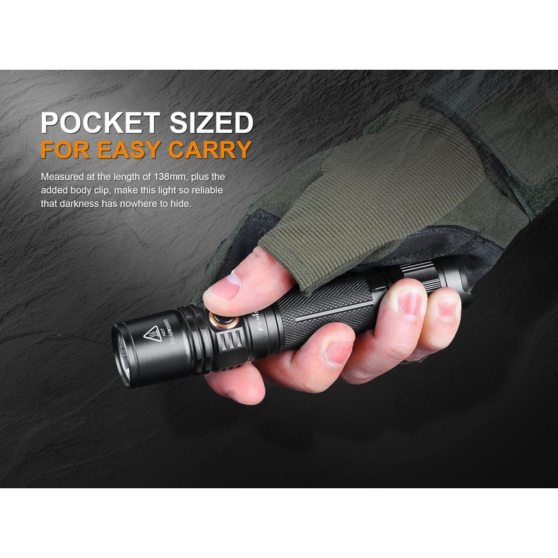 Fenix PD35 V3.0 LED Taschenlampe IP68 (wasserdicht), mit Guertelclip, mit