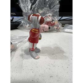 Showbiz Pizza 1986 Showbiz Pizza Chuck E Cheese Mouse #1 Football Figure 2.25" PVC New