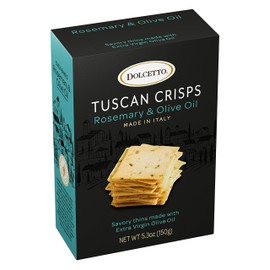 dolcetto Tuscan Crisps - Rosemary & Olive Oil | 5.3oz Boxes | Pack Of 6