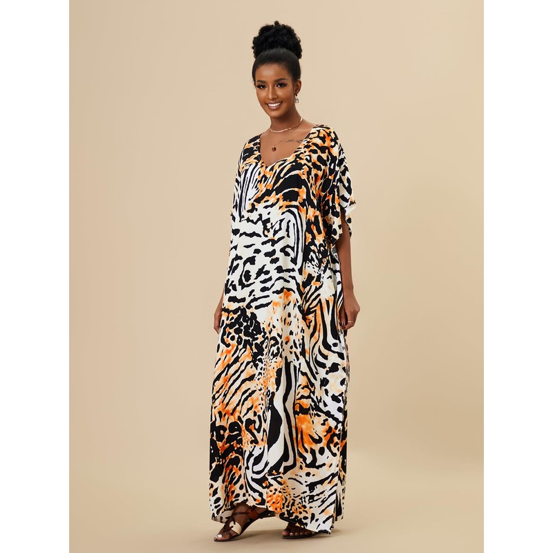 IMAGEKOPE Kaftan Dresses for Women Plus Size Bathing Suit Cover
