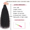 Pre Looped Micro Curly Crochet Hair 18 Inch 8 Packs