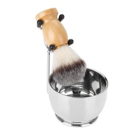 Kit de Afeitado de Barba, Herramienta Profesional para Afeitar Barba para los Hombres con Soporte de Bigote de Acero Inoxidable