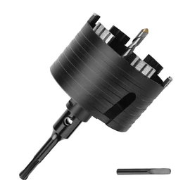 120mm 4-3/4 inch Dry Core Drill Bit with SDS Plus Adapter, Concrete Core Drill Bit for Dry/Wet Drilling Granite Marble Masonry Concrete Brick Stone and Block (120mm (4-3/4 inch))