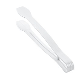 Restaurantware-Cater Tek 9 Inch Serving Tongs, 10 Disposable Tongs For Catering - With Ridged Tips, Heavy-Duty, Clear Plastic Food Tongs, Long Handle, For Weddings, Buffets, Catering Events