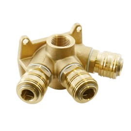 Wall Box Complete with 3x Compressed Air Coupling NW 7.2 Brass Distributor (G 1/2 Inch Internal Thread)