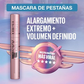 Maybelline, Mascara de pestañas a prueba de agua y brinda alargamiento Lash Sensational Sky High negro, 6ml