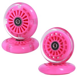 Gladeer 90mm Wiggle Car Polyurethane Replacement Wheels Set Upgrades for PlasmaCar Ride-on Toys Wiggle Car Replacement Wheels, 4-Pack (Pink)
