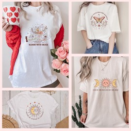 Flowing Fun 8 Sheets Bohemian Iron On Transfers - Htv Heat Transfer Vinyl Iron On Decals Patches Design - Iron On Stickers T-Shirts Clothing Hats Pillows Backpacks for Women Crafts