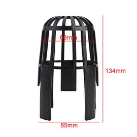 Plastic Rain Gutter Protector, Pack of 2, Downpipe, Leaf Gutter Screen, Downpipe Protection, Leaf Strainer, Rain Pipe Strainer, Gutter Closure, Gutters, Leaf Protection, Floor Drain Net, Fits 68 mm