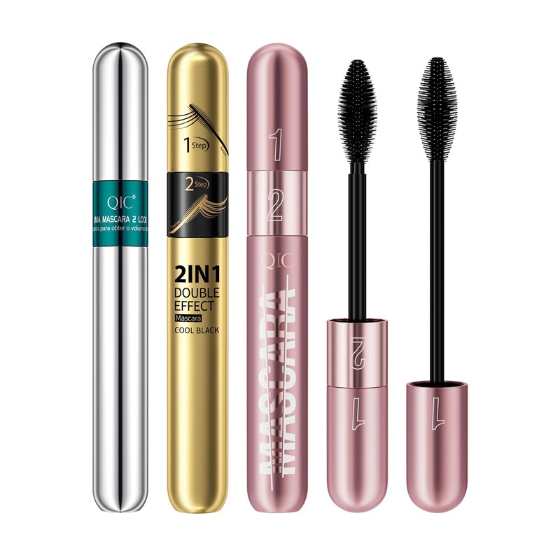 W3W 3 Pack 2in1 Mascara Set, 4D Silk Fiber Lash