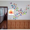 Heansun 80 PCS Butterfly Wall Decor Waterproof Removable Reusable Wings