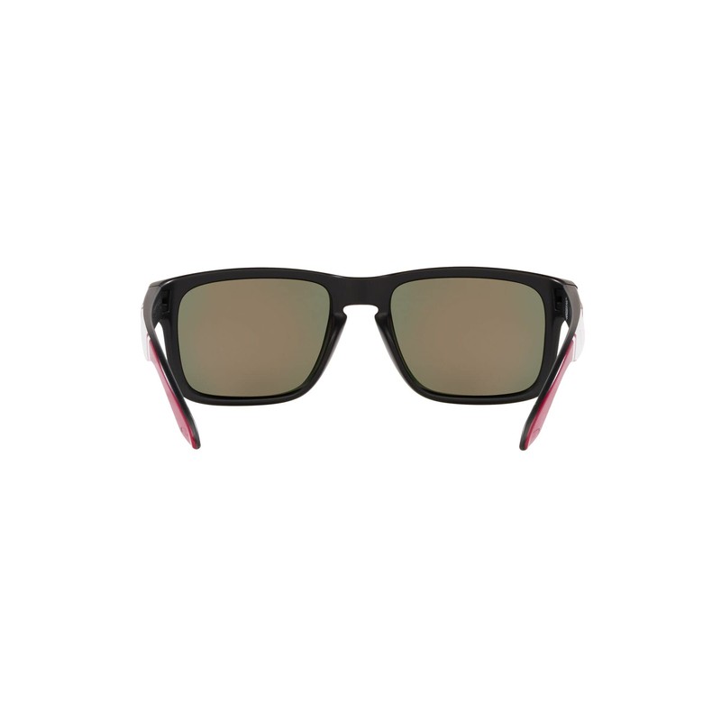 Oakley Men's OO9102 Holbrook Square Sunglasses, Matte Black/Prizm Ruby, 57mm