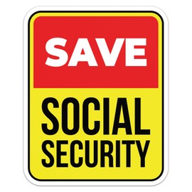 US Protests Save Social Security Sticker - Waterproof Vinyl Decal for Car Bumper, Laptop, Water Bottle, Bookcase, Phone Cases, Wall, and Window, Size - 3'' Longer Side