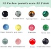 BLAESIFF Pack of 381 Gemstone Beads, 12 Colours, 8 mm,