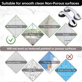 Unbranded 2 Pack Shower Grab Bar Showers Suction Bar Handle Bathroom Safety Grip Handle.