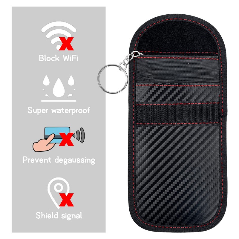 Pack of 2 Keyless Go Protection Car Keys, Signal Blocking