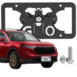 Heavy Duty Front License Plate Frame Compatible with Honda CR-V 2017-2025, No Drill Grille Mount, Anti-Theft Front License Plate Holders Bracket, Rust-Proof, Weather & Rattle Proof Car Accessories