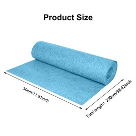 Felt Roll Felt Fabric 30 cm x 250 cm Sold by the Metre, 3 mm Thick, Felt Mat, Felt for DIY Storage Bag, Patchwork, Sewing, Felt for Crafts, Decoration, Light Blue
