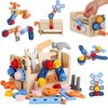 AOMACO Wooden Tool Set Educational Toy Carpenter Pretend Play Toy