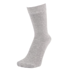 ZAKIRA Finest Combed Cotton Dress Socks in Plain Colours for Men, Women, 6-10 (UK), Light Grey Melange